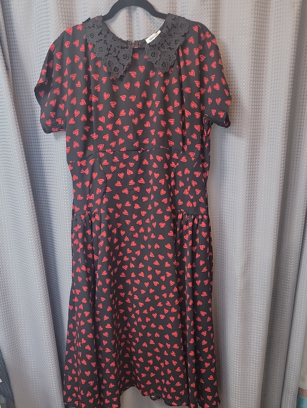 NWOT Unique Vintage Heart Retro Midi Dress Size XL / 14